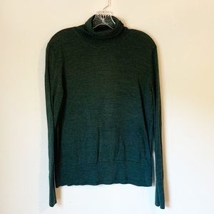 Gap 100% Merino Wool Hunter Green Turtle Neck
